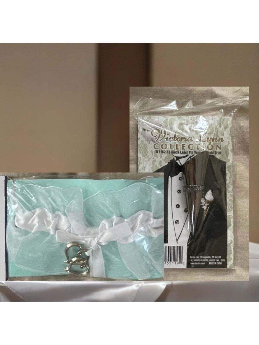 Wilton Keepsake Garter ➕ Victoria Lynn Lapel Vase Pin, NWT & Sealed - Picture 4 of 12